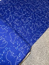 1 Meter Blue Bears Print 100%