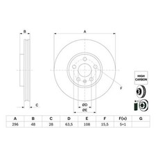 Brake discs vented for - 2x,