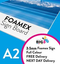 A2 (420x594 mm) Size Foamex Foam Board Sign Full Colour Printing-welcome sign