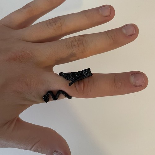 Dragon ring black - dragon,