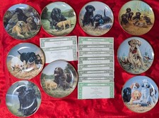 9 Franklin Mint Collector Dog Plates Nigel Hemming/James killen + ceriticates