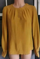 The Fold blouse silk Ochre