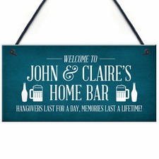 Funny Home Bar Sign Personalised Garden Shed Sign Alcohol Beer Gift Home Gift