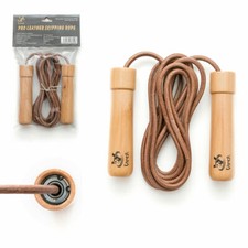 Leather Skipping Rope Fitness Training Speed Boxing Workout Jumping Exercise