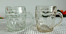 VINTAGE DIMPLE STYLE G.R 64 HALF PINT BEER GLASS TANKARDS X2