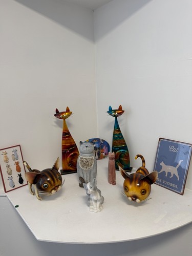 Job lot cat figurines - job,