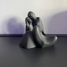 Royal Doulton Images Figurine Mother And Daughter Matt Black Finish Sculpture