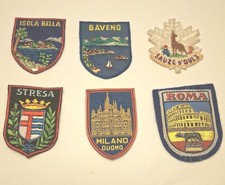 6 Italian Woven Cloth Badges
