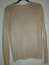 Mens Brown Elbow Patch Jumper Size Xs