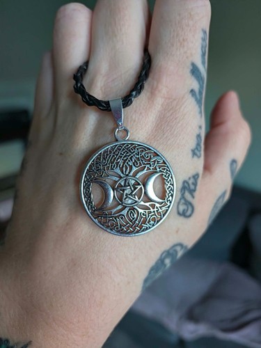Triple moon pentagram - moon,