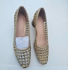 Women’s Gold Woven Block