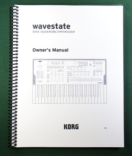 Korg wavestate instruction - korg,