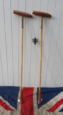 PAIR ANTIQUE VINTAGE STYLE EX RALPH LAUREN STYLE SHOP  WOODEN POLO STICKS