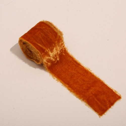 Frayed velvet ribbon vintage - velvet,