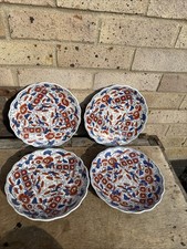 Antique Chinese Porcelain Imari Plates Very Rare Beautiful Set Of 4