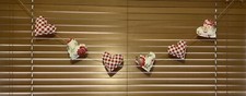 Handmade Cath Kidston Rosali Rose & Check , Heart, Bunting ,Garland, FREE P&P