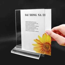 A5/A4 Perspex Menu Display Stands Acrylic Price List Holder Double Sided Upright
