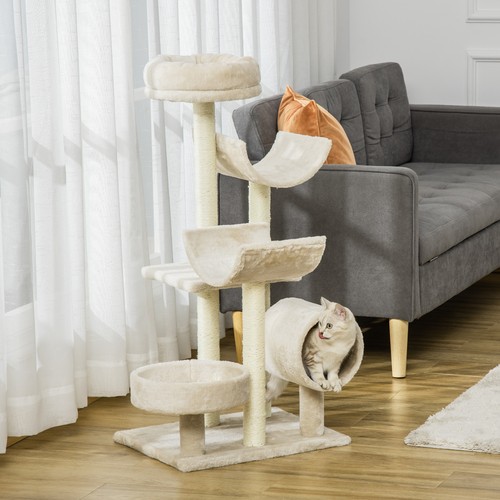 Cat tree with - cat, scratching