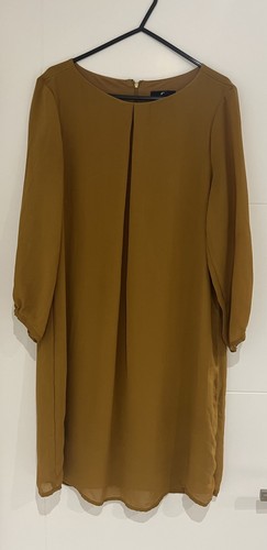 Women dress ochre - in,