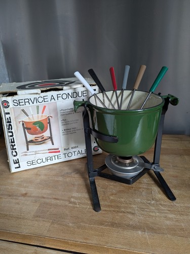 Creuset vintage green cast - le,