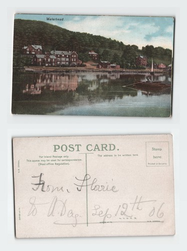 Vintage postcard waterhead - vintage,