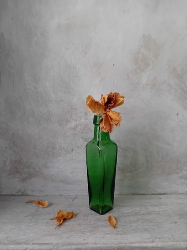 Antique vintage green glass - vintage,