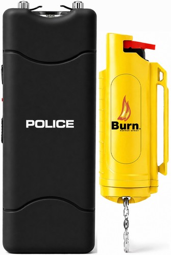 Police stun gun burn pepper - stun,
