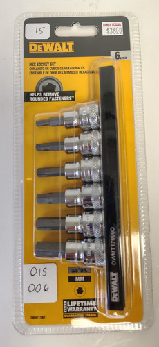 Dewalt 8in drive hex - dewalt, 3/8in