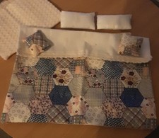 Dolls House 12th Double Bedding Set