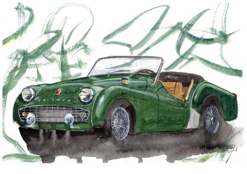 Painting triumph tr3 - of,