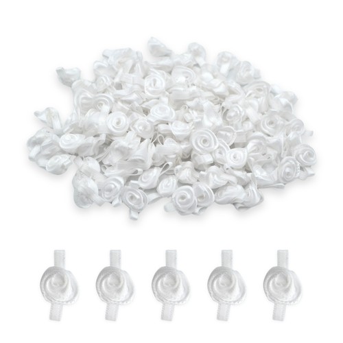 Satin ribbon roses 10mm - ribbon, 12mm