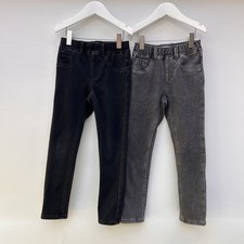 Zara Kids 2 x Pairs Stretch Denim Leggings 5-6 Years, Black & Grey
