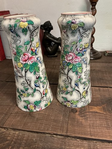 Pair coronet ware roseta - of,