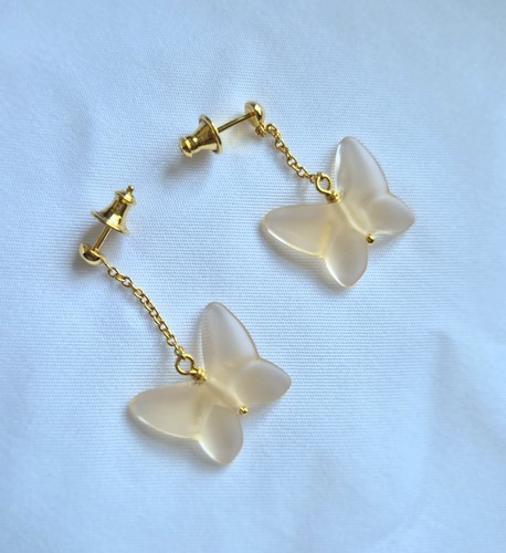 Lalique papillon peach - papillon, crystal