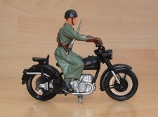 Vintage Hausser Elastolin Military Motorcycle - 7cm Series Circa 1975