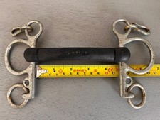 CENTAUR TOM THUMB VULCANITE MULLEN SLIDING MOUTH PELHAM BIT • NICKEL • 4¼" 115mm