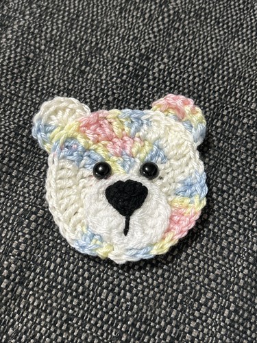 Crochet teddy bear applique 1 - crochet, applique,