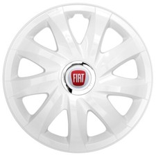 4x14" Hup caps Wheel trims for 500 Punto Panda 14'' white