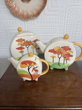 Clarice Cliff Style Teapots &