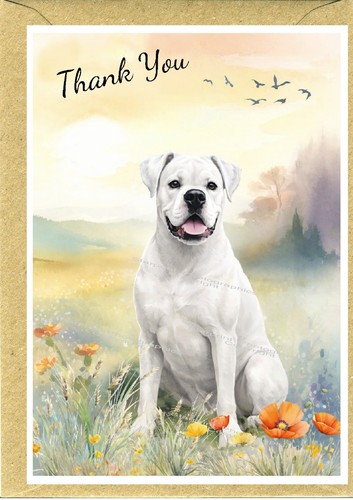 Boxer white dog thank - white,