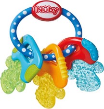 Nuby IcyBite Keys  Soothing Teether | Multiple Teething Surfaces | Refrigerator