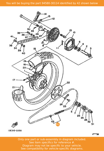 Yamaha chain 94580 - 94580-30114, oem