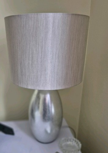 Next grey silver table lamp - grey,