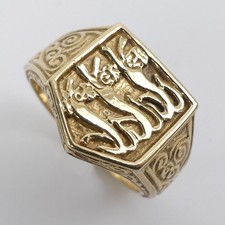 SOLID 9CT GOLD THREE LIONS