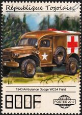 WWII 1943 DODGE WC54 Field Ambulance Van Truck Car Vehicle Stamp (2017 Togo)