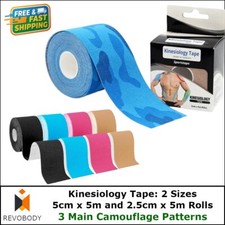 ✅2.5 and 5cm x 5m Kinesiology KT Tape ✅Muscle Strain Injury Support Physio Boobs