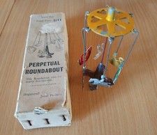 Vintage Metal Perpetual Desktop Roundabout Merry Go Round Jawal Toys England