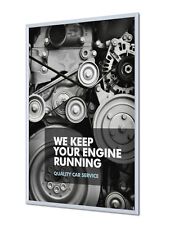 2 x A0 SILVER SNAP FRAME WALL MOUNTED CLICK FRAMES POSTER DISPLAY HOLDERS