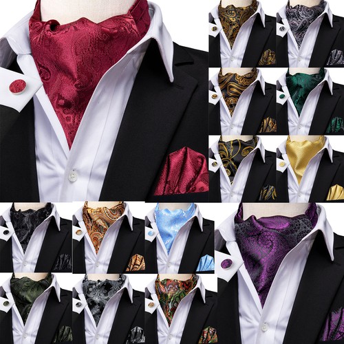 Mens ascot cravat - ascot, pocket