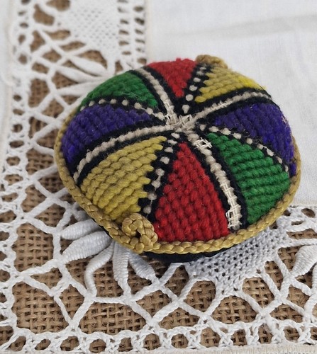 Antique pin cushion - antique, wool